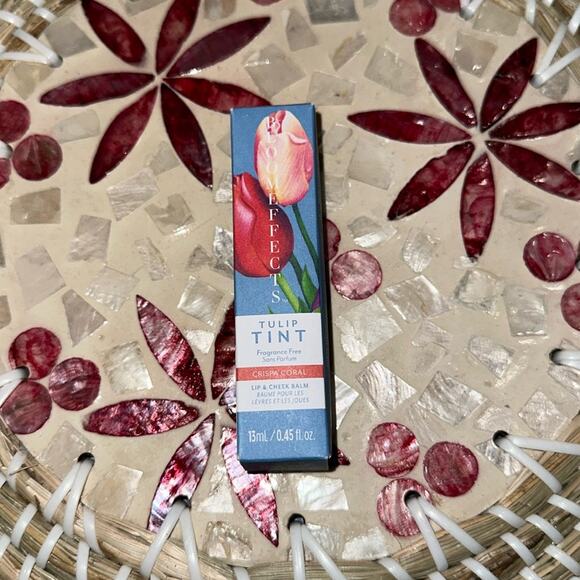 Bloomeffects tulip tints lip & cheek balm crispa coral full size New - Picture 3 of 5